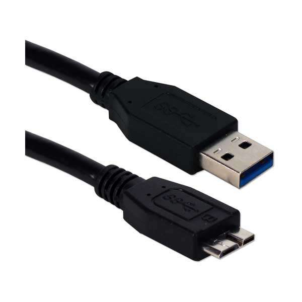 QVS CC2228C-06BK 6ft USB 3.0/3.1 Micro-USB Sync Charge and Data Transfer Cable