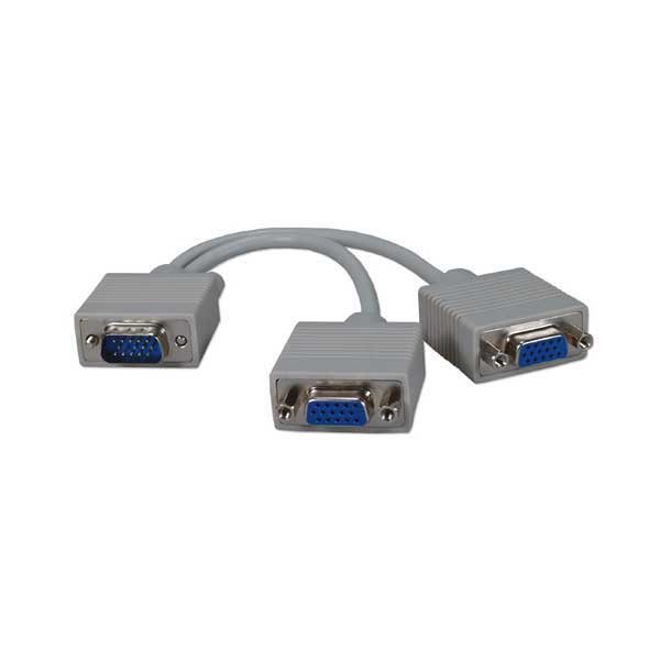 QVS CC320Y 8" HD15 Male to 2 HD15 Female VGA Video Splitter Cable