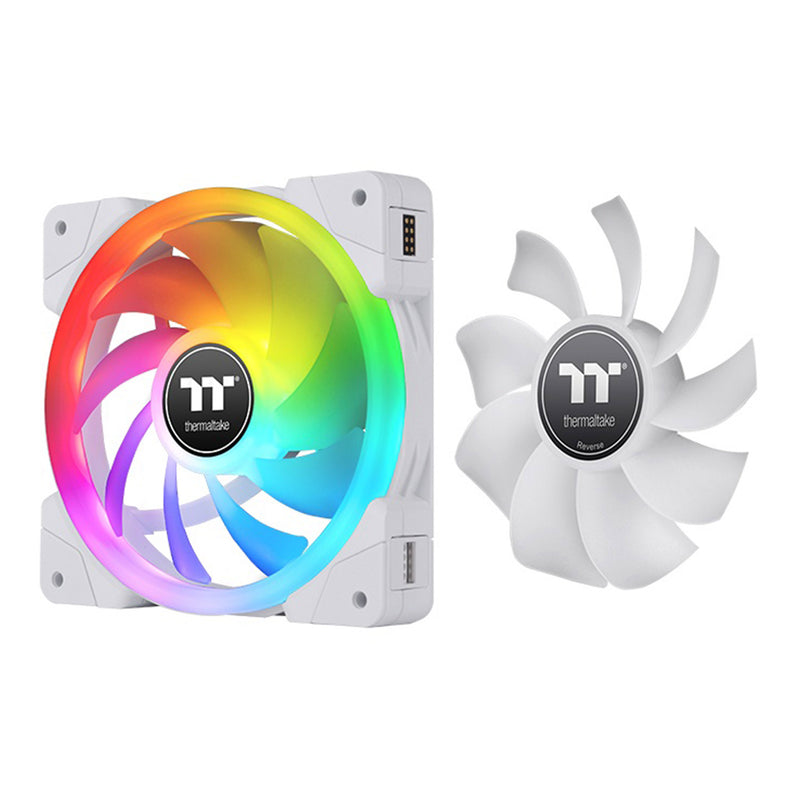 Thermaltake CL-F161-PL12SW-A SWAFAN EX12 RGB PC Cooling Fan White TT Premium Edition 3-Pack