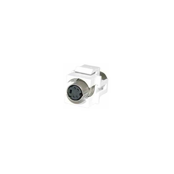 SVHS Feed-Thru Connector Module (Snap Fitting Design w/ Ivory Insert)