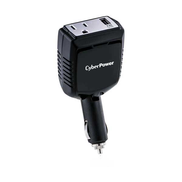 CyberPower CPS160PBURC1 160W DC Power Inverter with 120VAC Outlet and 5VDC 2.4A USB-A Charging Port