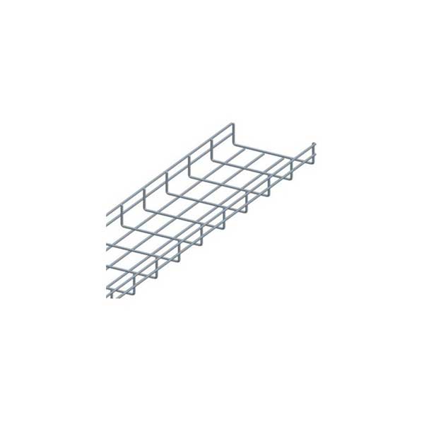 5' Wire Mesh Cable Tray (6" Wide, 2" High), Zinc