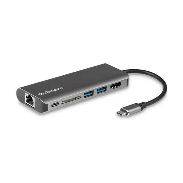 StarTech DKT30CSDHPD USB-C Travel Mini Docking Station with 4K HDMI, 2-Port USB 3.0, SD/SDHC Reader, Gigabit Ethernet, and 60W PD Pass-Through