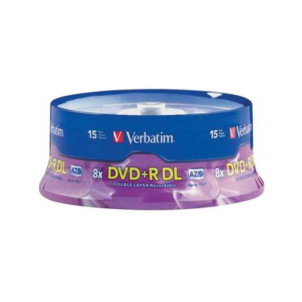 Verbatim DVD+R DL 8.5GB 8X w/ Branded Surface - 15pk Spindle