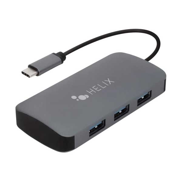 Helix Helix ETHADPCA4 4-Port High-Speed USB-C to USB-A Hub Default Title
