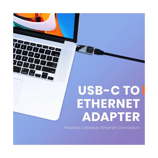 Helix ETHADPMCR USB-C to Gigabit Ethernet RJ45 Keychain Travel Adapter