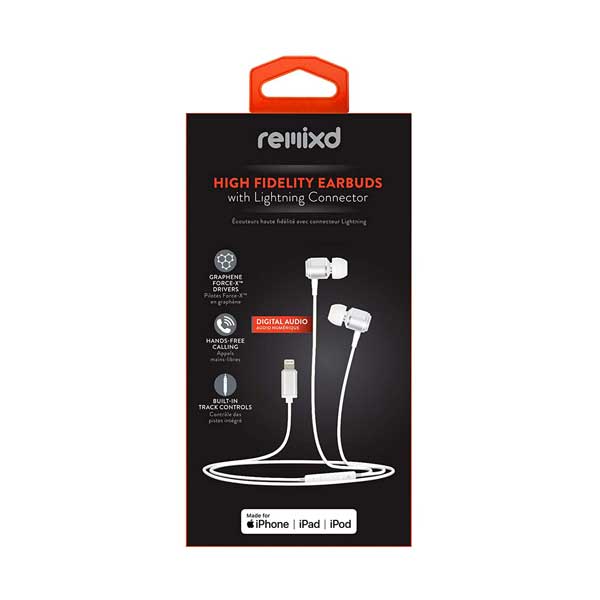 Helix ETHAUDLT Remixed High Fidelity Earbuds with Microphone and Lightning Connector