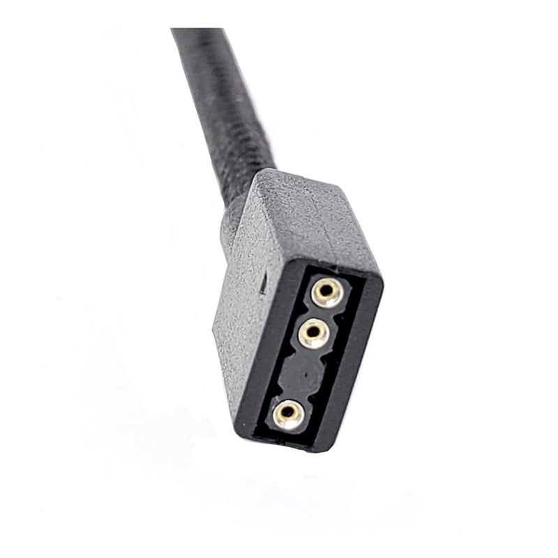 Micro Connectors F04-15AS70-BK 70cm Black Premium Sleeved 1 to 5 3-Pin Addressable (ARGB) Splitter Cable