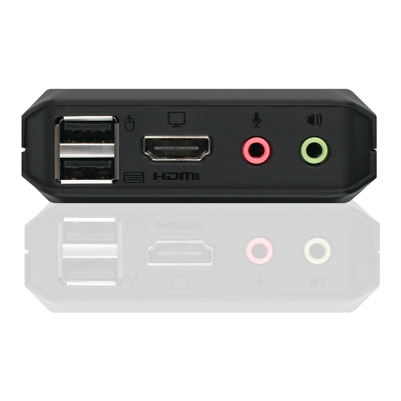 IOGEAR GCS92HU 2-Port 4K KVM Switch with HDMI USB and Audio Connections