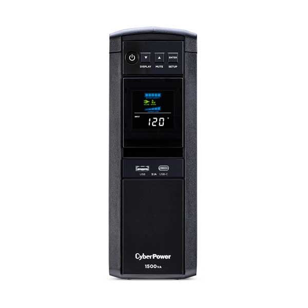 CyberPower CyberPower GX1500U 1500VA 900W Sine Wave Battery Backup with Automatic Voltage Regulation Default Title

