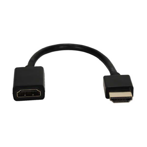 QVS HDXT-0.5F 0.5ft High Speed HDMI UltraHD 4K with Ethernet Thin Flexible Extension Cable