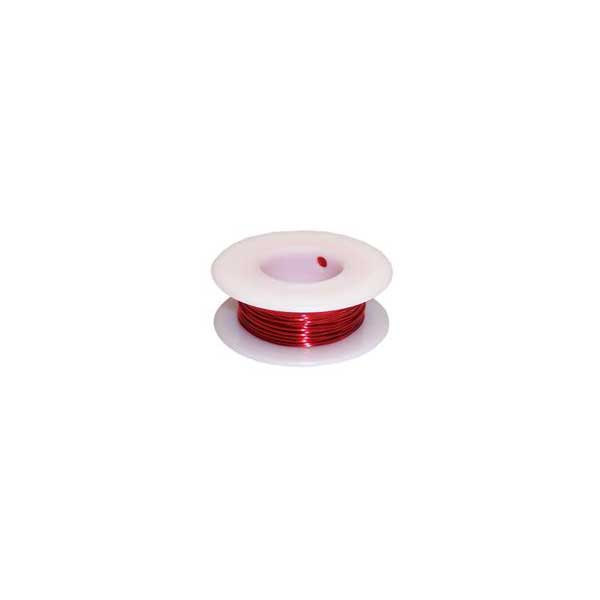 Waldom Electronics 24AWG Magnet Wire, Enameled Copper, Solid, Red, 100FT Roll Default Title
