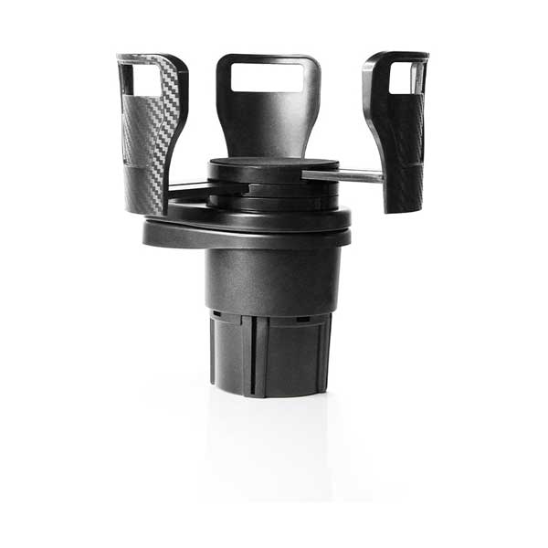 Limitless LIM-DCS-001 2-In-1 Black Expandable Dual CupStation Holder with 360° Rotating Base
