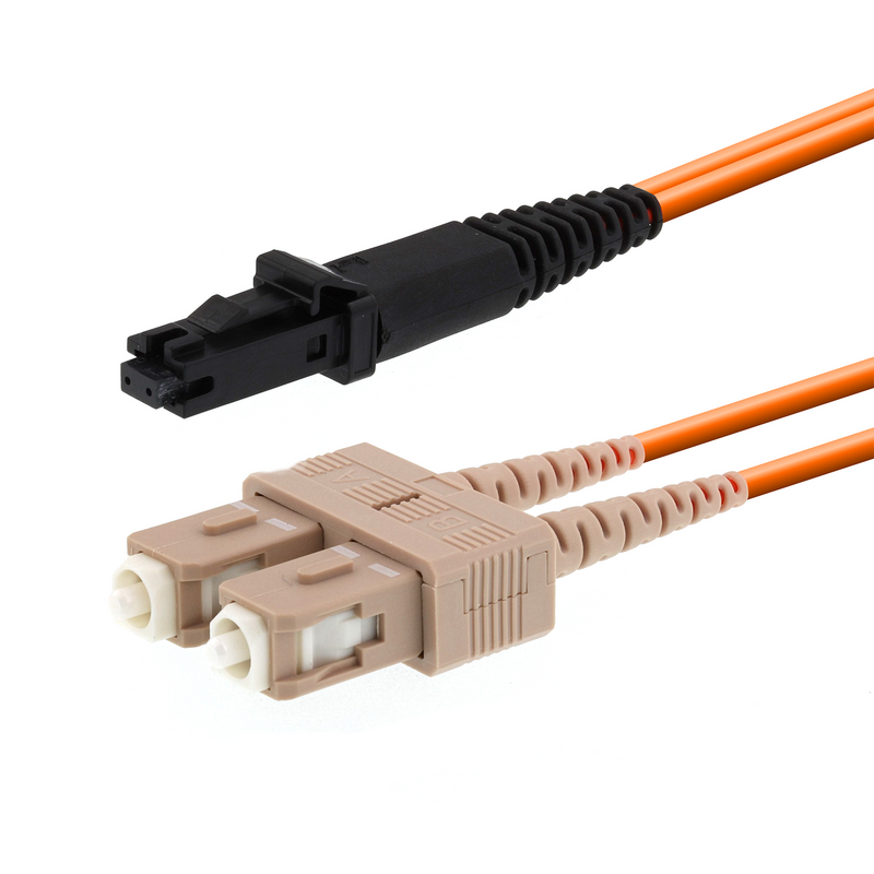 MTRJ to SC 3M, Multimode Fiber Optic Patch Cable, Duplex, OM1, PVC, Orange