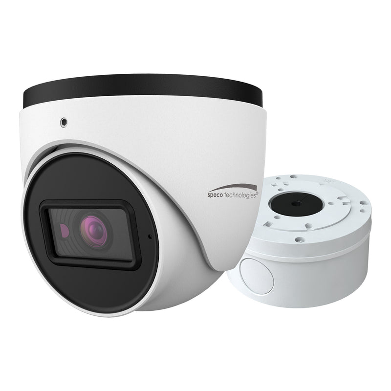Speco Technologies O4T7N 4MP 2.8mm H.265 Outdoor Network Turret Camera with Advanced Analytics