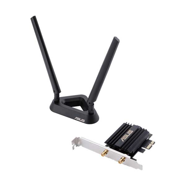 ASUS ASUS PCE-AX58BT AX3000 Dual-Band WiFi 6 802.11ax / Bluetooth 5.0 PCI-E Adapter with Dual External Antennas Default Title

