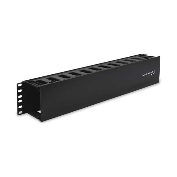 Wavenet PDH-SSW-2U 2U Rackmount Single-Sided Duct Horizontal Mount Cable Manager with Cover