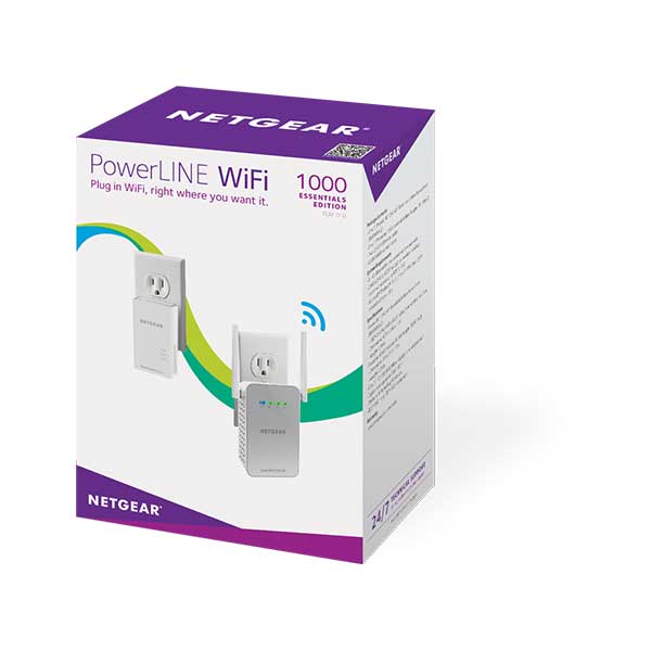 NETGEAR PLW1000-100NAS PowerLINE 1000 + WiFi Access Point and Adapter with Gigabit Port