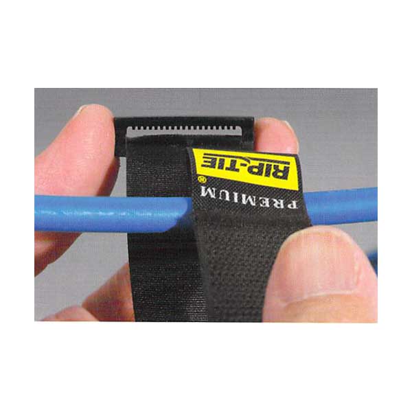 Rip-Tie RLH-065-010-BK 1" x 6.5" Black Rip-Lock CableWrap 10-Pack