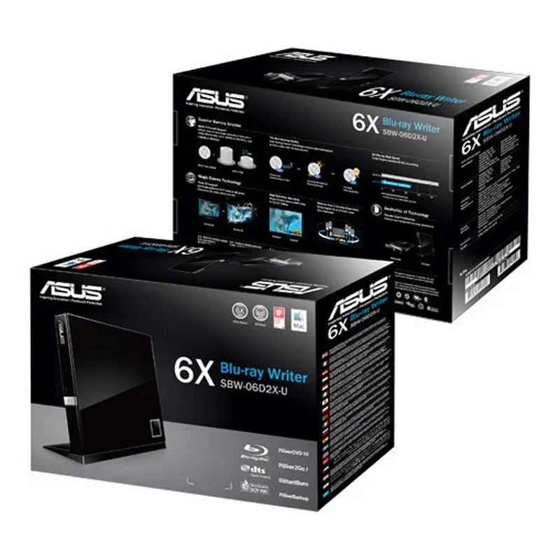 ASUS SBW-06D2X-U/BLK/G/AS External Slim Blu-Ray Burner