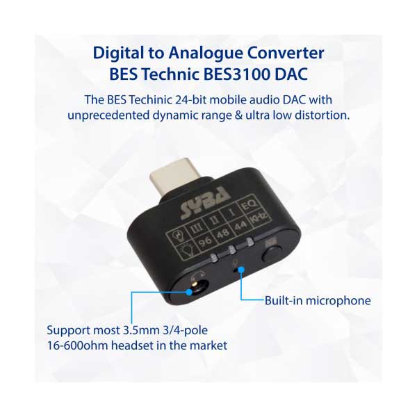 Syba USB Type C to 3.5mm Audio Adapter & Amplifier - 96 KHz 24 Bit DAC