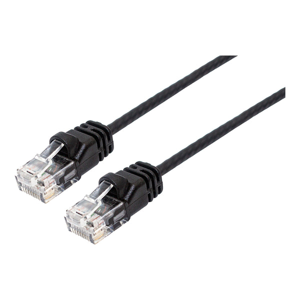 SR Components Cat6A Thin Network Patch Cable, 10Gbps, 30AWG, Black, 1FT Default Title
