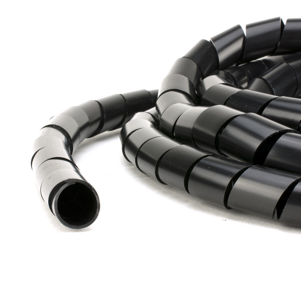 SR Components 3/8 Inch Flexible Spiral Wrap, Black, 100FT Roll Default Title
