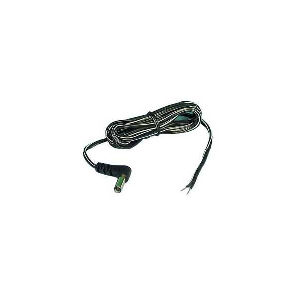 Right Angle DC Power Plug w/ 6' Cable - 1.7mm I.D. 4.75mm O.D.