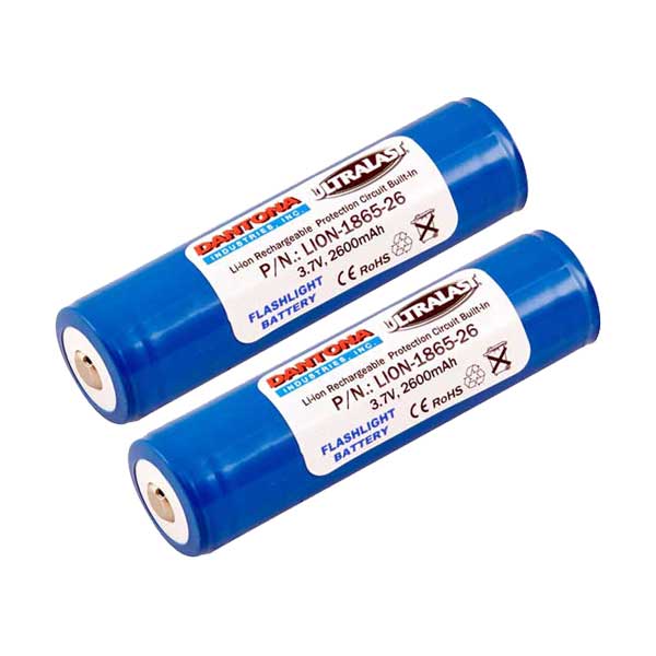 Dantona Industries UltraLast UL1865-26-2P 3.7 Volt 2600mAh 18650 Lithium Ion Rechargeable Battery 2-Pack Default Title
