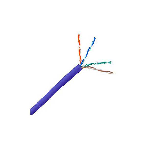 CAT6 PVC 4PR 23AWG Purple Ethernet Cable - 1000'