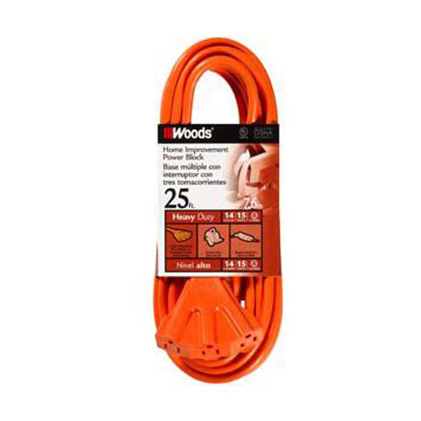 Woods Industries WOODS 3-Outlet Power Block Extension Cord - 25' Default Title
