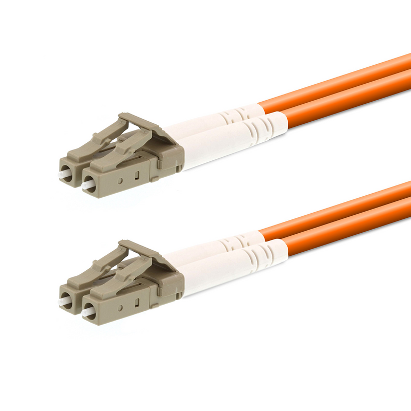 LC to LC 5M, Multimode Fiber Optic Patch Cable, Duplex, OM1, PVC (OFNR), 2.0MM, Orange