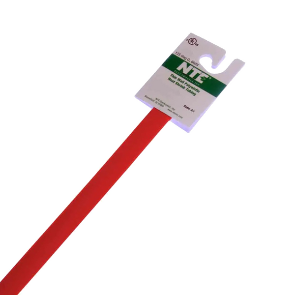 NTE Electronics NTE 47-21048-R 1 Inch Thin Wall Heat Shrink, 2:1, Red, 4FT Default Title
