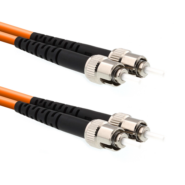 Aim ST to ST 3M, Multimode Fiber Optic Patch Cable, Duplex, OM1, PVC (OFNR), 2.0MM, Orange Default Title
