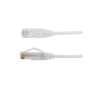 Vertical Cable 6 inch 10G CAT6A Slim Mold-Injection Snagless Patch Cable | 24-Pack | White | 077-3007/05WH24
