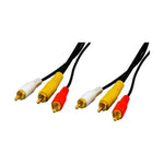 Comtop 3 RCA Male to 3 RCA Male Composite Video + Audio Cable | 25' | 10A4-041GO-25