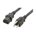 Comtop 18AWG 3-Conductor NEMA 5-15P to C13 Shielded Power Cord | 12ft | 10W1-01212-SH