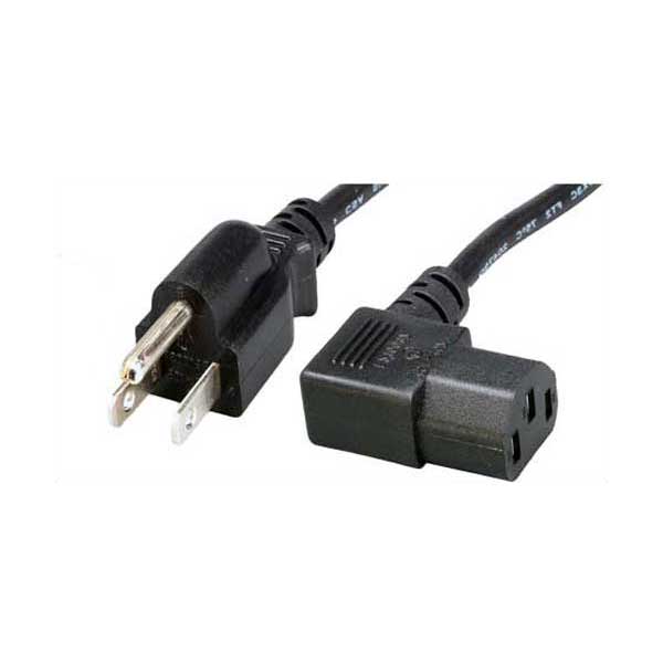 Comtop 18AWG 3-Conductor NEMA 5-15P TO IEC-60320-C13 Right Angle Power Cord | 6ft | 10W1-06206