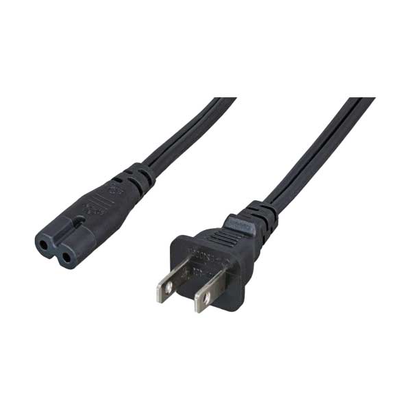 Comtop 18AWG 2-Conductor NEMA 1-15P to IEC-60320-C7 Power Cord | 6ft | 10W1-13206-NE