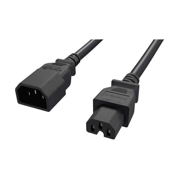 Comtop 14AWG 3-Conductor IEC-60320-C15 TO IEC-60320-C14 Power Cord | 8ft | 10W1-C1514-08
