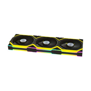 Lian Li UNI Fan SL 2.4GHz Wireless 120mm ARGB Fan with Controller | Black | Triple Pack | 12SL1W3B