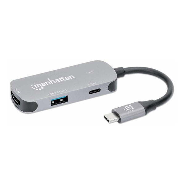 Manhattan Manhattan 130707 USB-C to HDMI 3-in-1 Docking Converter with Power Delivery Default Title
