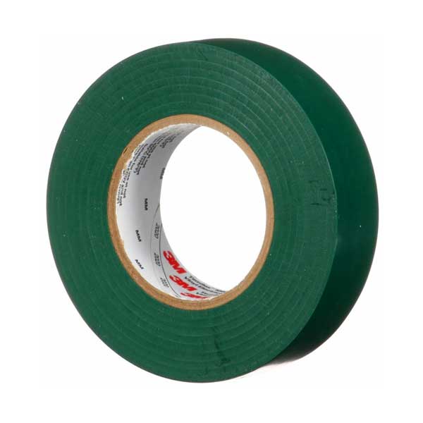 3M Temflex 165 Vinyl Electrical Tape | 3/4 in x 60 ft | 6 mil | Green | 165GR4A
