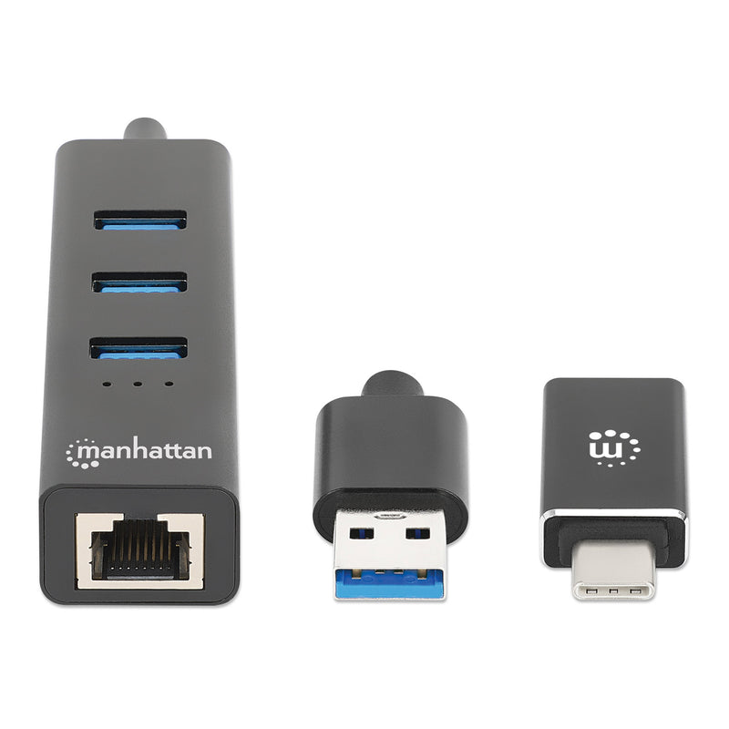 3-Port USB 3.0 Type-A Hub w/ GbE Adapter (507578)
