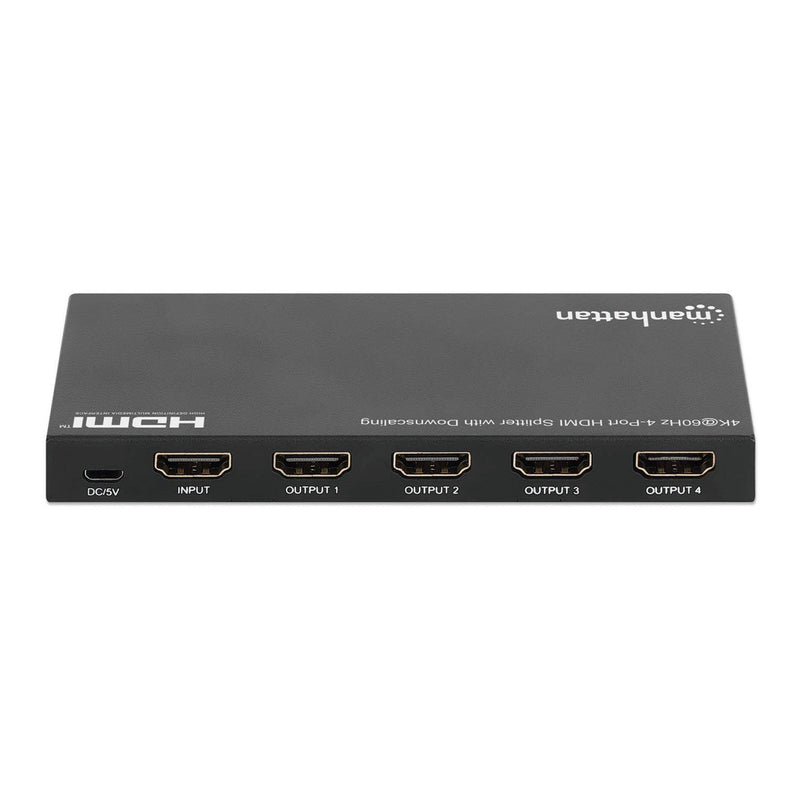 Manhattan 208369 4K@60Hz 4-Port HDMI Splitter with Downscaling