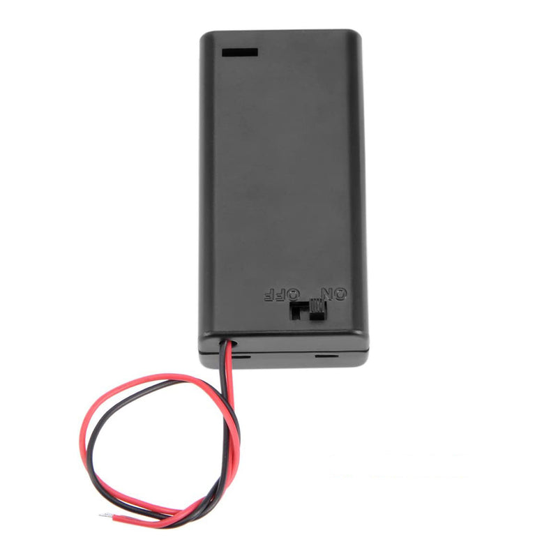 NTE 23-BH2-4 AA 2-Cell Side-By-Side Covered Battery Holder with On-Off Switch and Tinned Leads