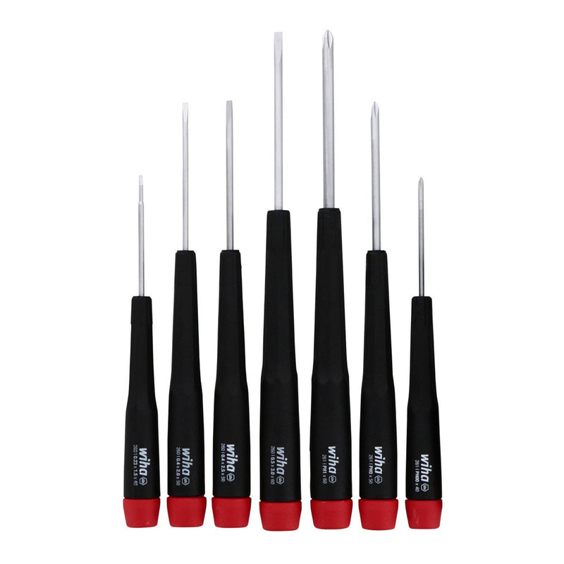 Wiha 26190 8-Piece Precision Slotted and Phillips Screwdrivers and Pliers Set