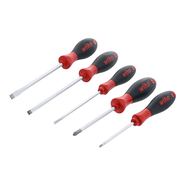 Wiha Wiha Tools 30273 5-Piece SoftFinish Slotted and Phillips Screwdriver Set Default Title
