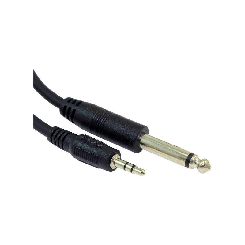 Philmore LKG 44-380 6ft 3.5mm Stereo Male to 1/4" Mono Male Audio Adapter - Black