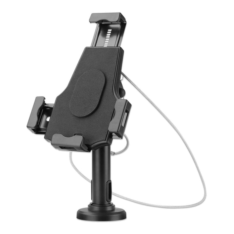 Manhattan 462112 Lockable Desk Stand and Wall Mount Holder for Tablet and iPad - Black